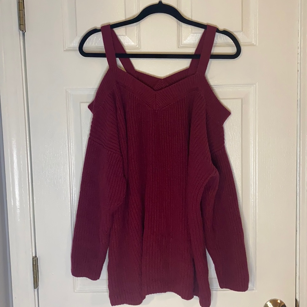 Cold shoulder torrid sweater